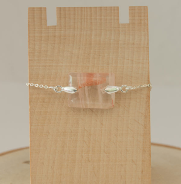 bracelet cabochon quartz inclusion