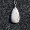 Pendentif  Cabochon en Howlite pierre naturelle "Bianca" Agate et Lune