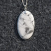 Pendentif  Cabochon en Howlite pierre naturelle "Cire" Agate et Lune