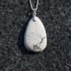 Pendentif  Cabochon en Howlite pierre naturelle "Blanca" Agate et Lune