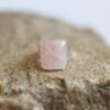 Bague quartz rose argent 925 rectangle