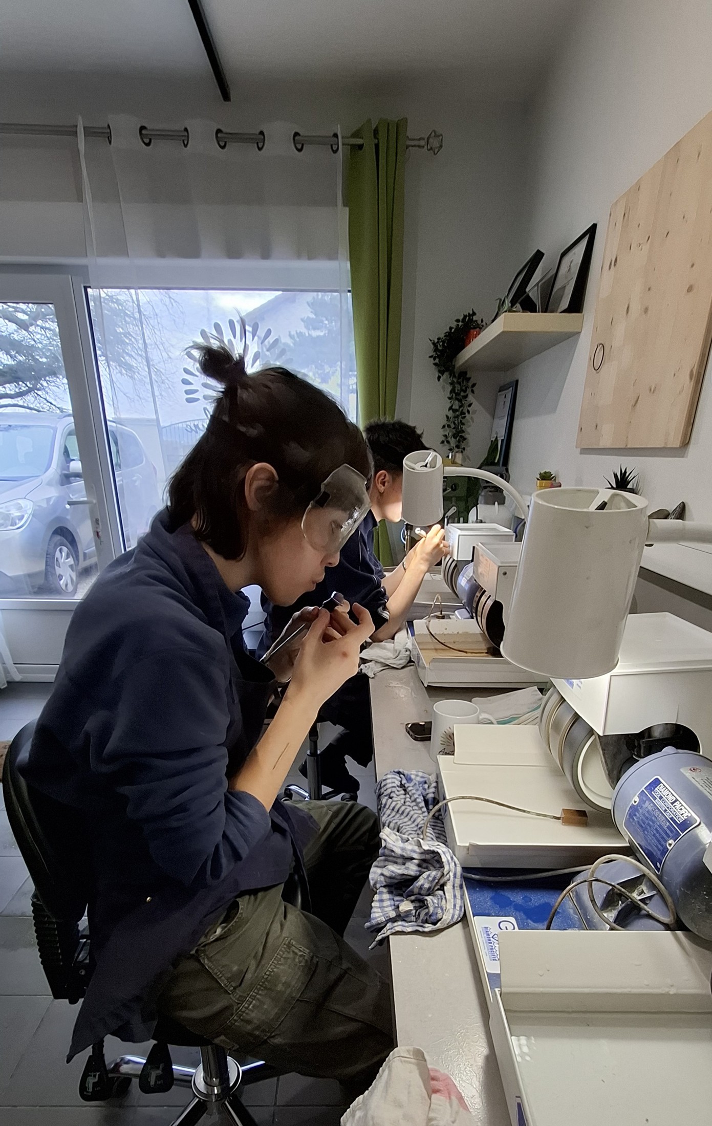 Travail de la pierre en formation.