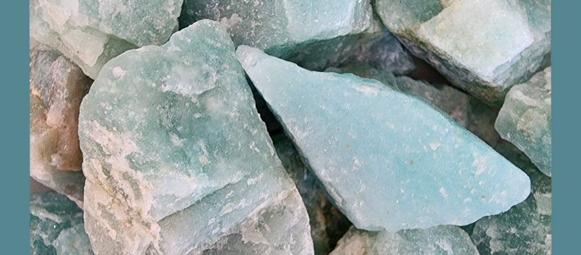 Amazonite pierre naturelle agate et lune